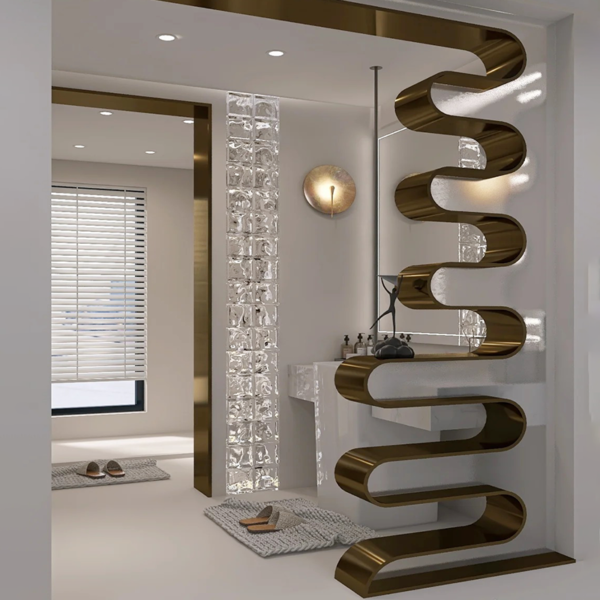 Customized Stainless steel art shaped toilet door cover