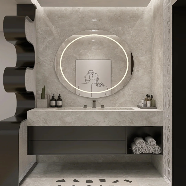 Customized Stainless steel art shaped toilet door cover - Image 4