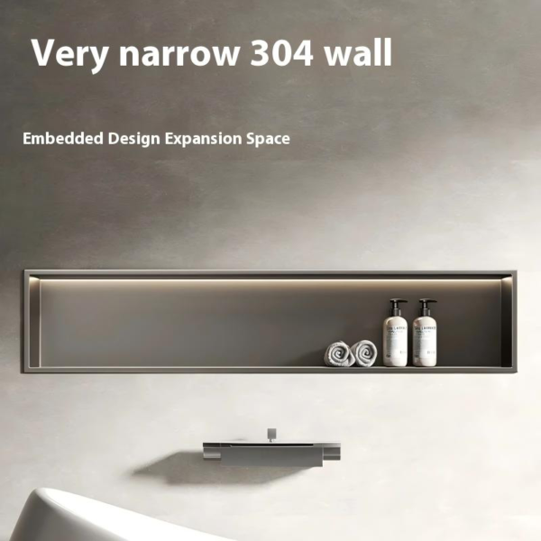 Customized 304 Stainless Steel Bathroom Wall Shower Niche With Lights