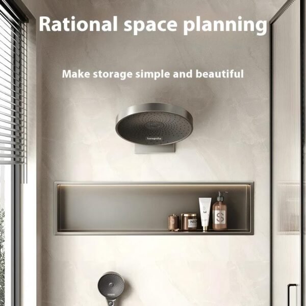 Customized 304 Stainless Steel Bathroom Wall Shower Niche With Lights - Image 2