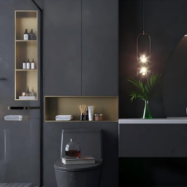 Customized 304 Stainless Steel Bathroom Shelf Niche Embedded Metal Wall Cabinet Decorative - Image 4