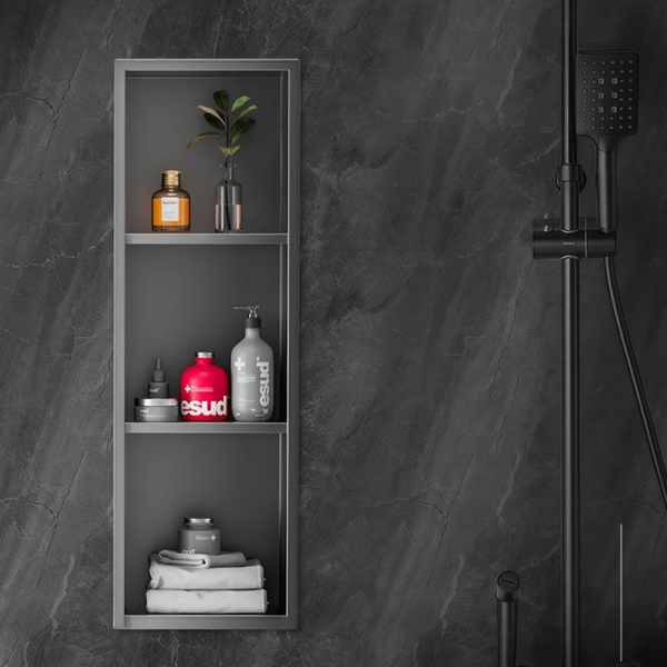 Customized 304 Stainless Steel Bathroom Wall Shower Niche With Lights