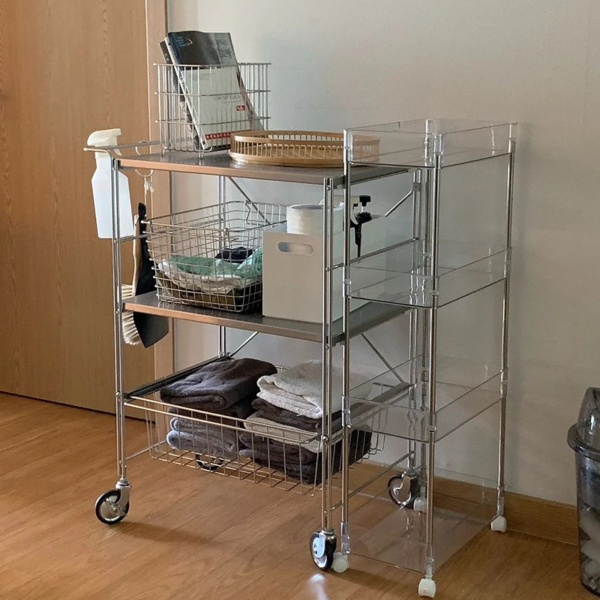 Customized Stainless steel trolley cart for vegetable tray suitable for restaurant laboratory - Image 5