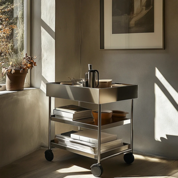 Customized Stainless steel trolley cart for vegetable tray suitable for restaurant laboratory
