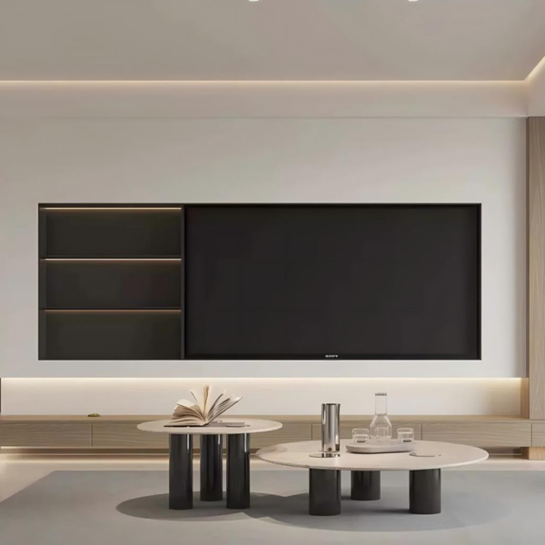 Customized Luxury Wall Cabinet Stainless Steel TV Cabinet Home Storage Furniture - Image 5