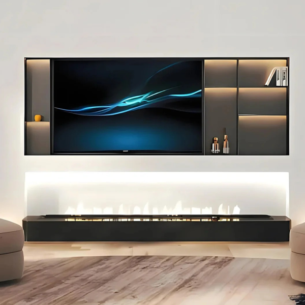 Stainless Steel Wall Niche Cabinet  Metal TV Cabinet Kitchen Bathroom Storage Embedded Finished Wall - Image 2