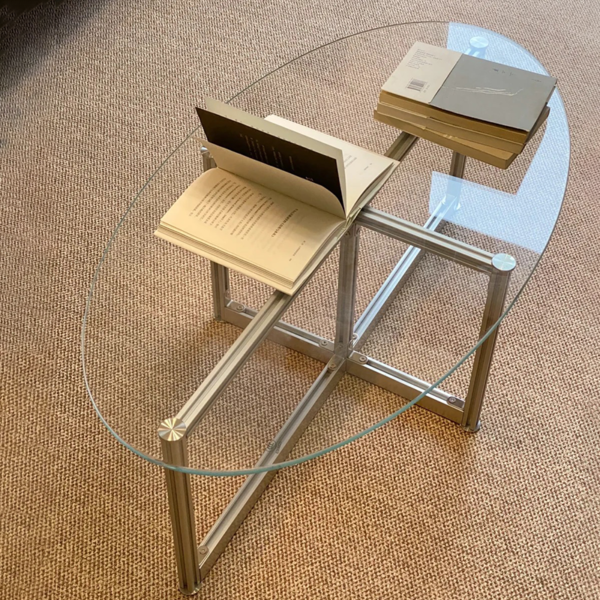 Customized aluminum alloy corner glass desktop