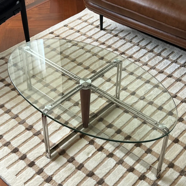 Customized aluminum alloy corner glass desktop - Image 3