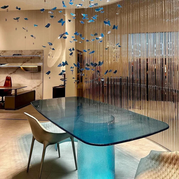 Customized art glass table
