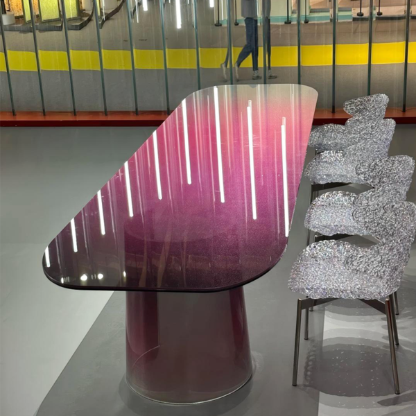 Customized art glass table - Image 2