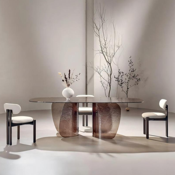 Customized hot melt glass art glass desk - Image 2