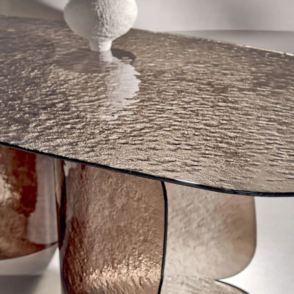 Customized hot melt glass art glass desk - Image 4