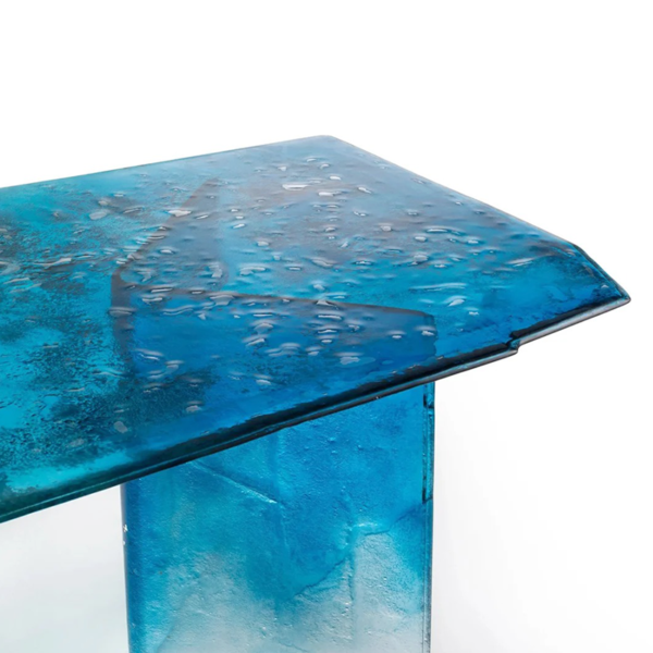 Customized hot melt glass art glass desk - Image 3