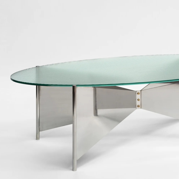 Customized hot melt glass art glass desk - Image 2