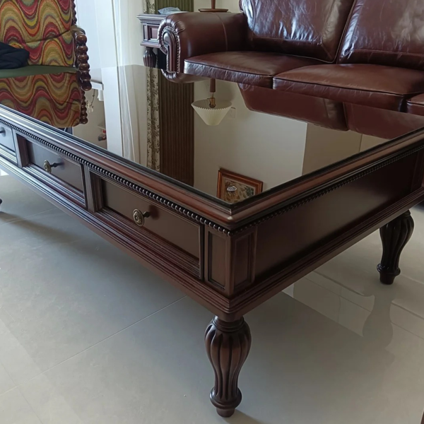Customized Ultra-clear glass tempered glass table top - Image 3