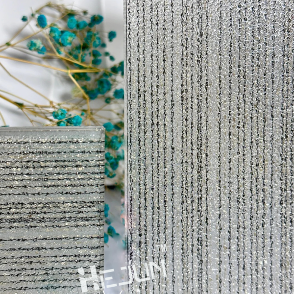 Hot melt wire glass fusion art glass craft glass for partition doors and partitions