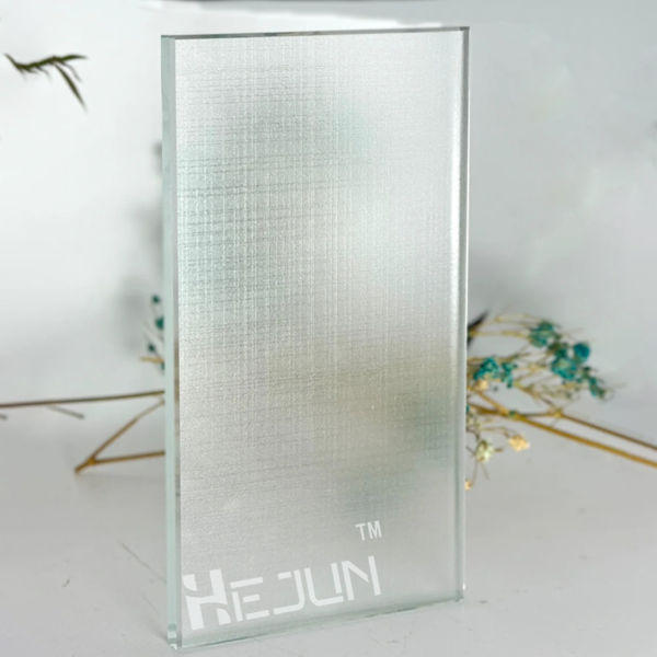 Customized  acid etched glass art glass for partition door - Image 4