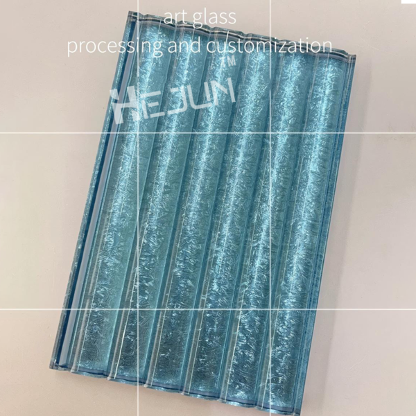 Custom wick EVA film laminated decorative glass for partition screen door panels - Image 2