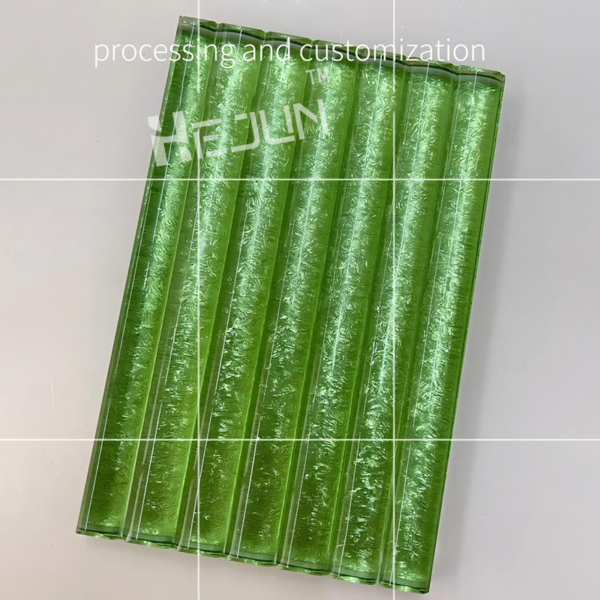 Custom wick EVA film laminated decorative glass for partition screen door panels - Image 3