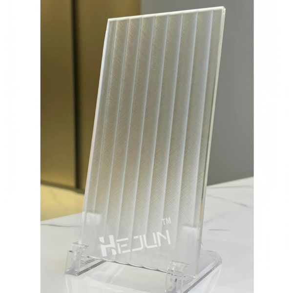 Fabric Laminated Glass 6mm 8mm 12mm 15mm Big Size Tempered Decorative Glass