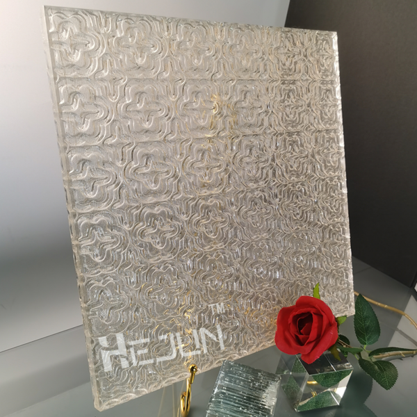 Customized Pattern Fabric Laminated Glass Color Decorative Art Textured Sheet Glass