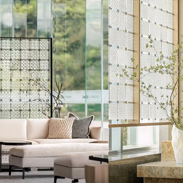 Bespoke Metal Glass Fence Privacy Decorative Screen Partition Panel Dining Room Restaurant Hall Divider - Image 3