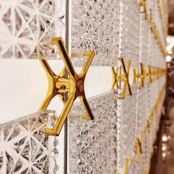 Bespoke Metal Glass Fence Privacy Decorative Screen Partition Panel Dining Room Restaurant Hall Divider - Image 4