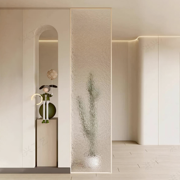 Custom stainless steel frame pattern craft decorative art glass partition porch - Image 5