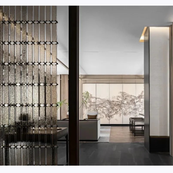 Customized stainless steel frame crystal hanger partition screen - Image 2