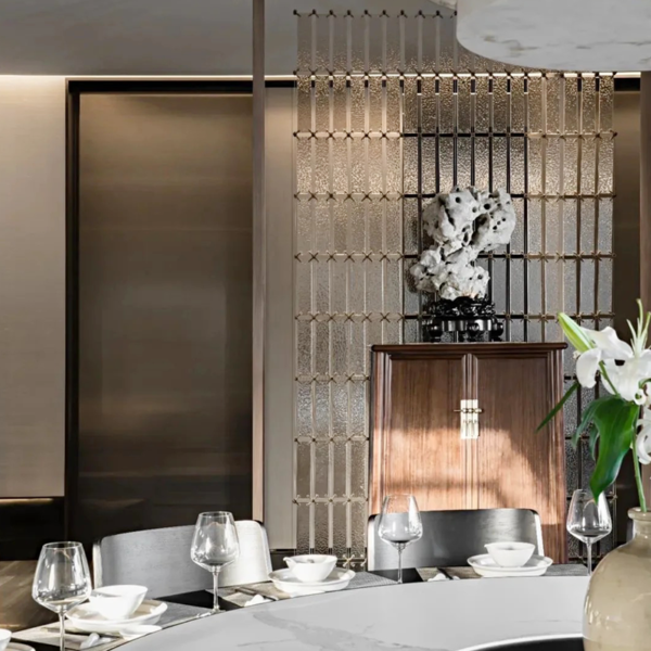 Customized stainless steel frame crystal hanger partition screen - Image 3