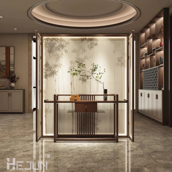 Customized digital printing art fused glass partition divider Glass decorative wall Screen
