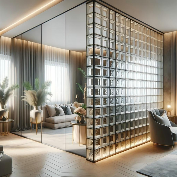 Customized Glass brick partition wall room partition