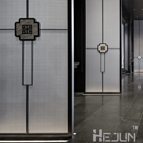 Customized Stainless steel fabric laminated fusion art glass partition divider Glass glass wall Screen - Image 4