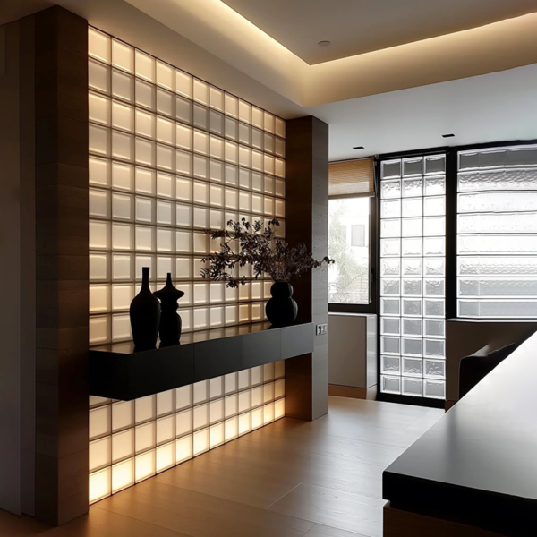 Customized Glass bricks room partition  divider Glass glass wall Screen