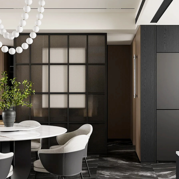 Customized stainless steel frame decorative glass  partition  divider Glass glass wall Screen - Image 2