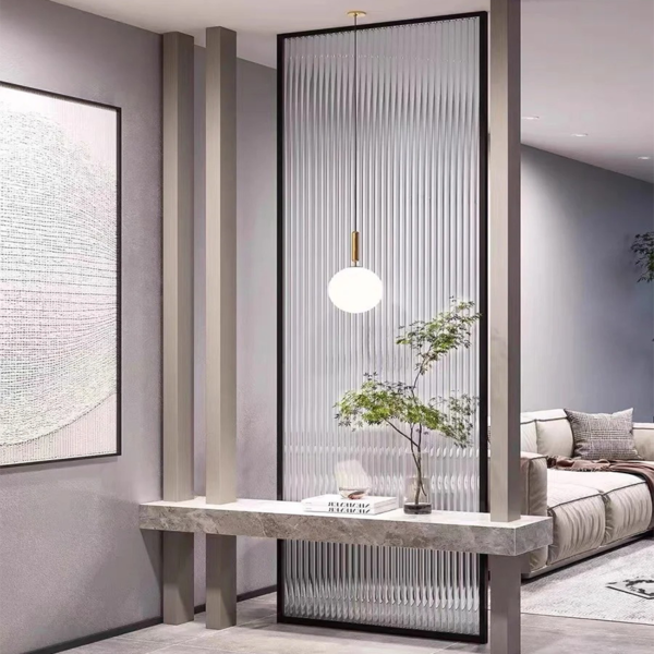 Customized  patterned glass partition divider glass wall Screen - Image 3