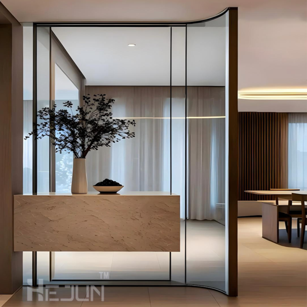 Customized art glass partition divider glass wall Screen - Image 3