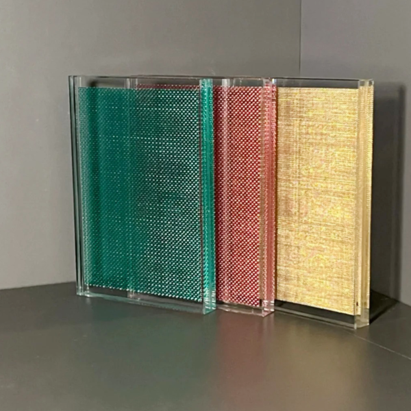 Customized Metal Mesh Laminated Glass Decorative Glass - Image 3