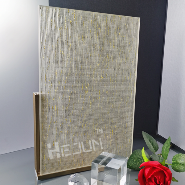 Fashionable Customized Metal Mesh Tempered Laminated Glass for Office Partition - Image 2