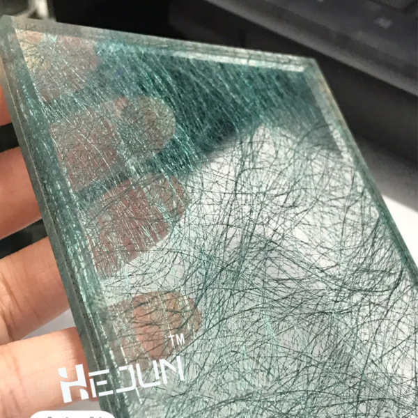 Customized Laminated Wired Metal Mesh Decorative Glass Safety Decorative Art Glass Home Decoration - Image 2