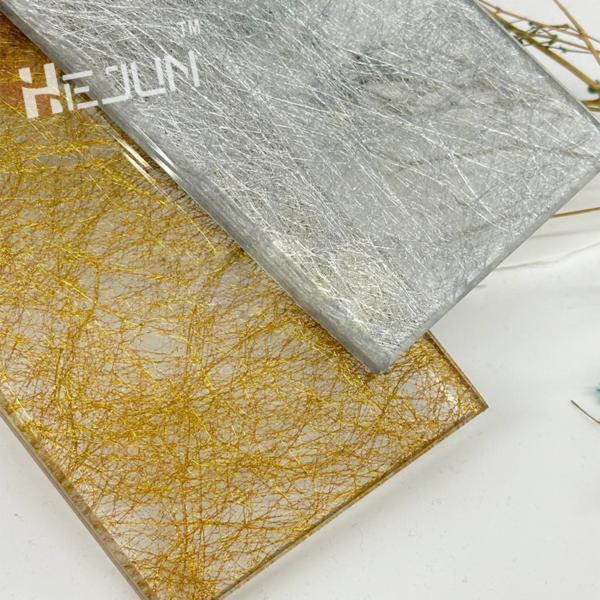 Customized Laminated Wired Metal Mesh Decorative Glass Safety Decorative Art Glass Home Decoration - Image 4