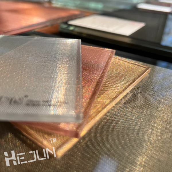Customized Metal Mesh Laminated Glass Decorative Glass - Image 2
