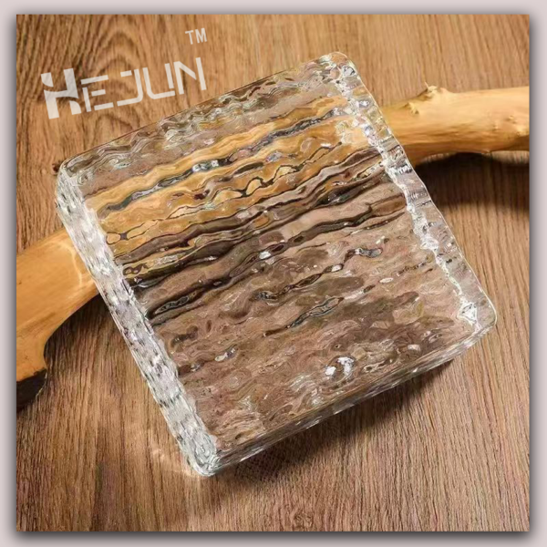 Textured Solid Glass Block: Elevate Your Space with Artistic Transparency - Image 2