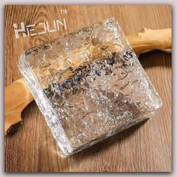 Textured Solid Glass Block: Elevate Your Space with Artistic Transparency - Image 3