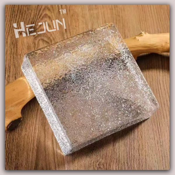 Textured Solid Glass Block: Elevate Your Space with Artistic Transparency - Image 4