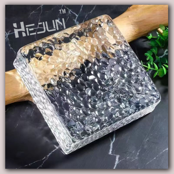 Textured Solid Glass Block: Elevate Your Space with Artistic Transparency - Image 5
