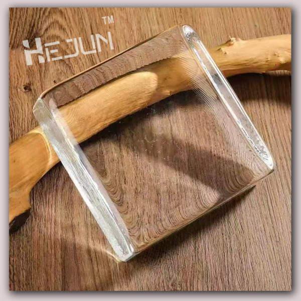 Textured Solid Glass Block: Elevate Your Space with Artistic Transparency