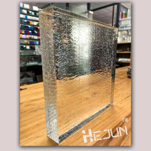 Alternative view of Custom Cast Glass Art Panels(Hot Melt Glass): Unique Textures for Interior Design