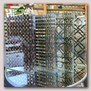 Alternative view of Metal Weave Laminated Glass Panels: Industrial - Chic Decor for Modern Spaces
