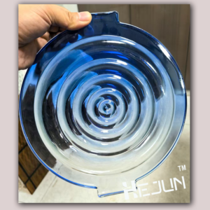 Alternative view of Handmade Spiral Fused Glass Plates: Artistic Serveware & Decor